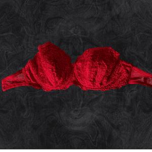 2012 Era Worn Strapless Red Lace Bra