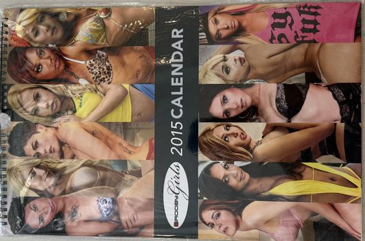 2015 Grooby Calendar featuring Aubrey Kate with signature