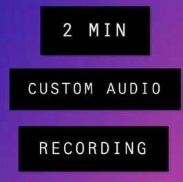2 Minute Custom Audio Recording