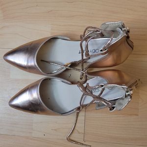 Rose Gold LaceUp Heels