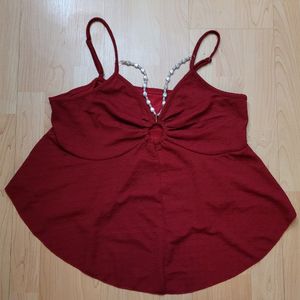 Red SpaghettiStrap Top