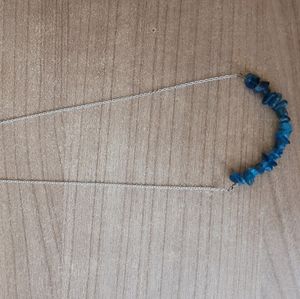 Genuine Blue Apatite Chip Necklace