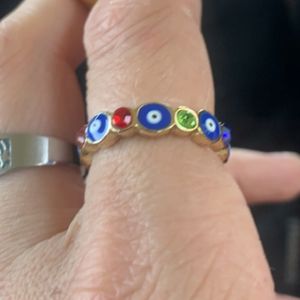 Turkish Evil Eye Ring SZ:6