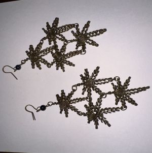 Long earrings plants