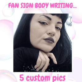 Fan sign body writing