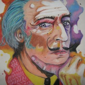 My art Salvador Dali color splash A4