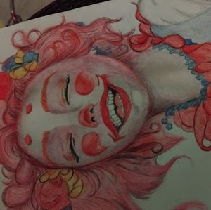 Clown girl art
