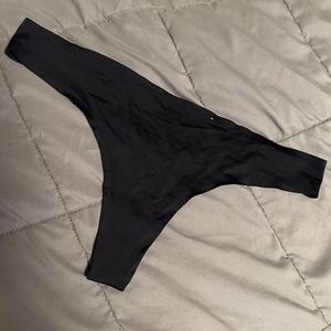 Black spandex thong