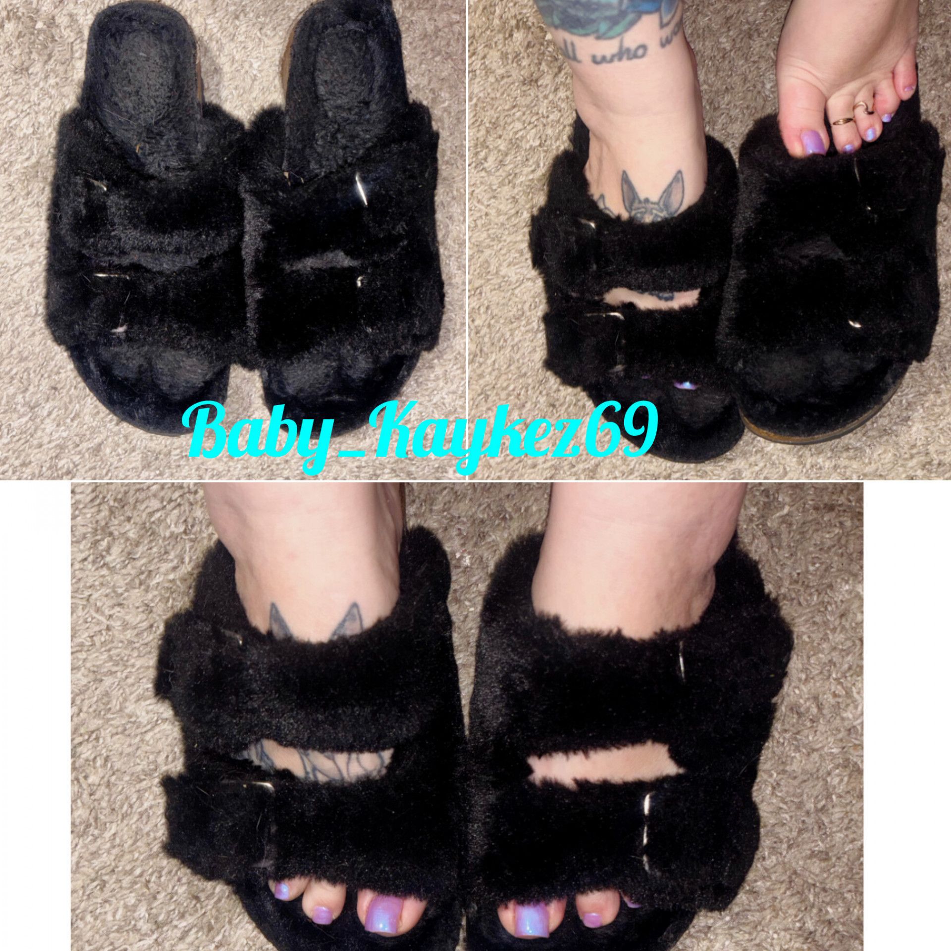 Fluffy slippers