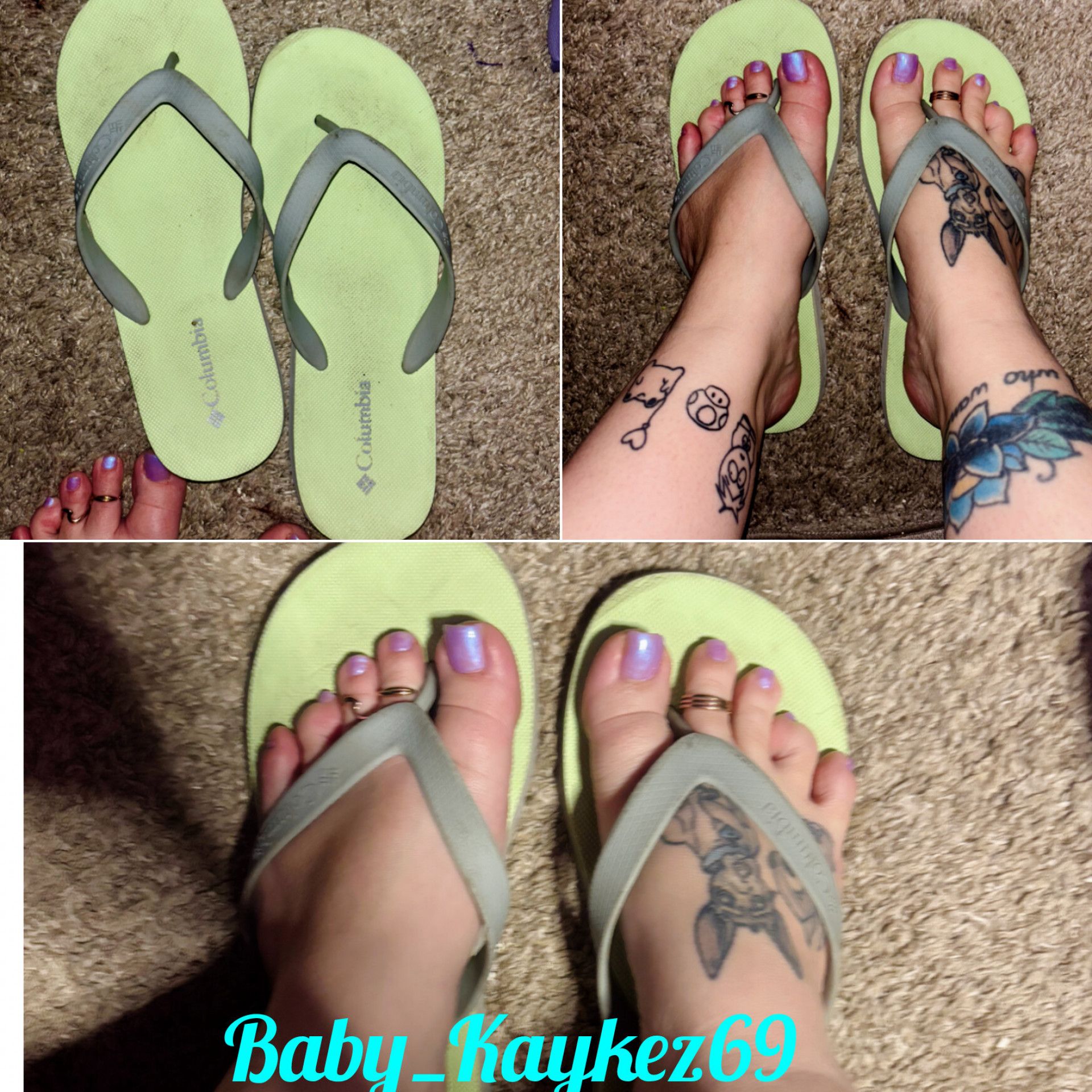 Slightly used Columbia flip flips