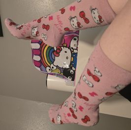 Very worn HELLO KITTY SOCKS W BONUS CONTENT