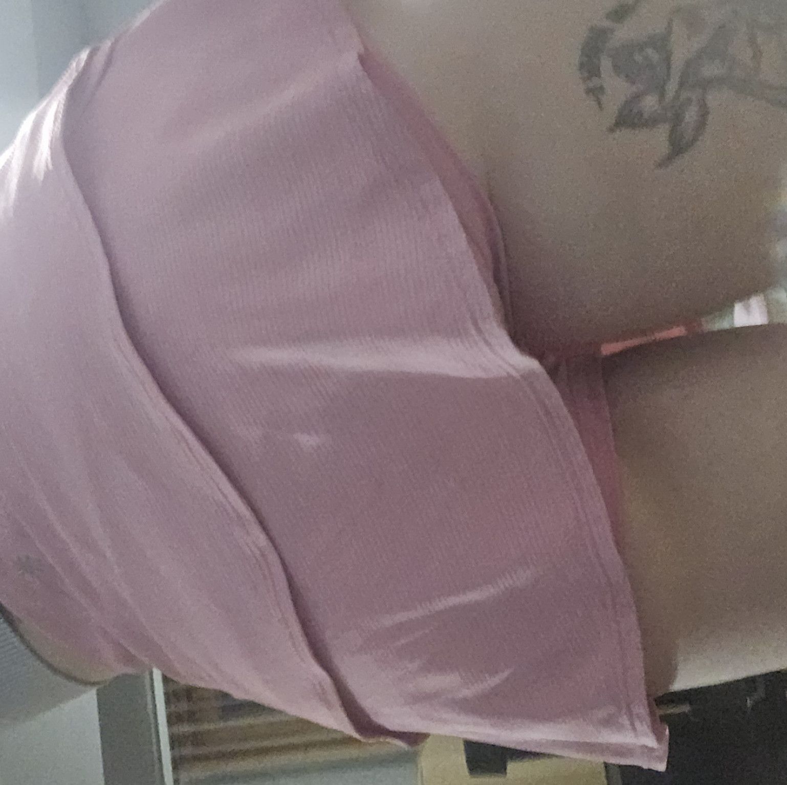 Worn pink Ruffle tennis skirt W FREE BONUS CONTENT