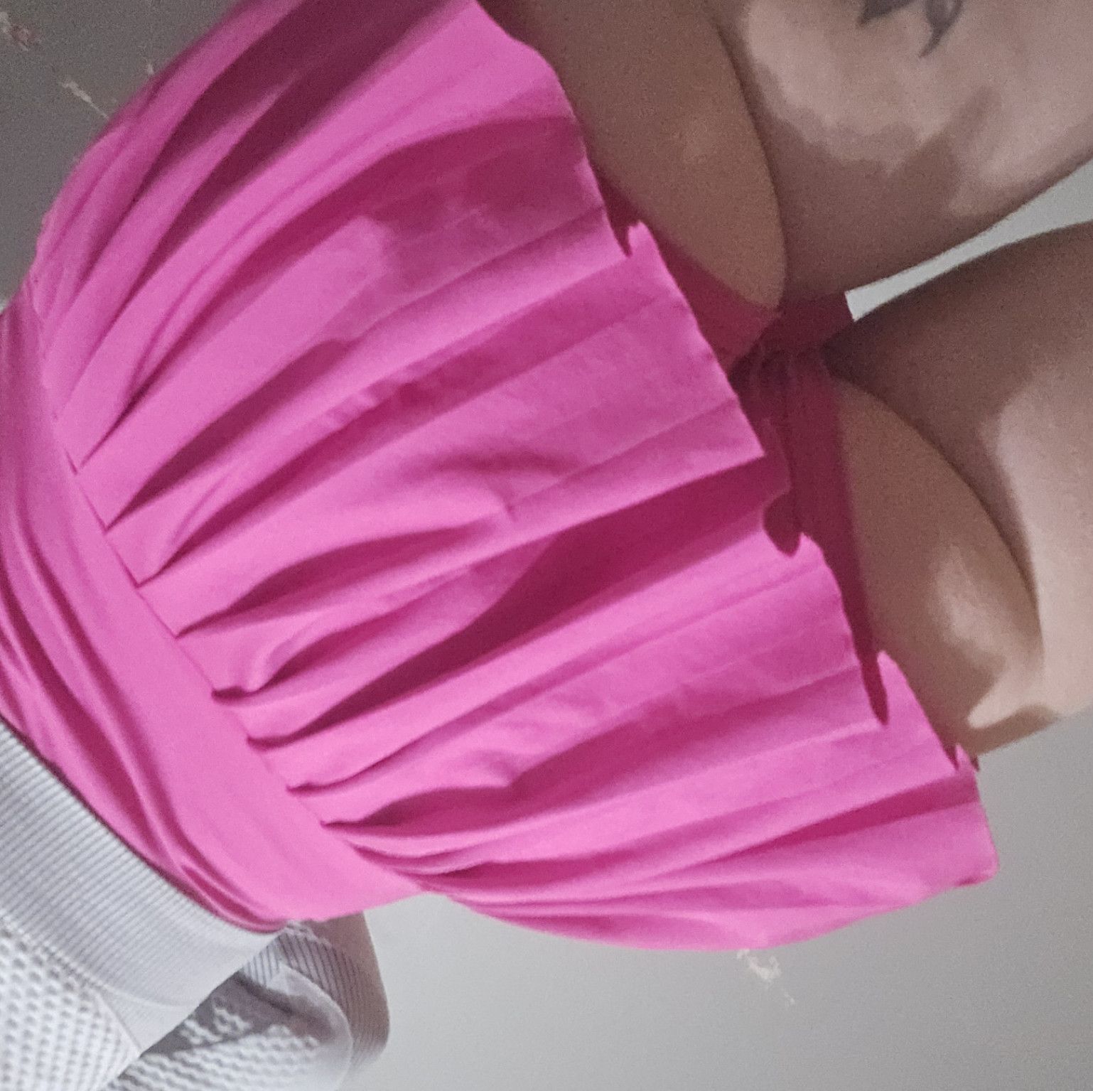Worn pink tennis skirt W FREE BONUS CONTENT