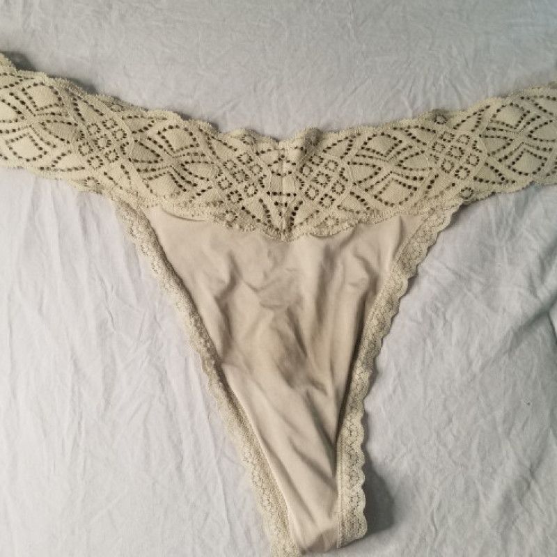 Tan lace panties