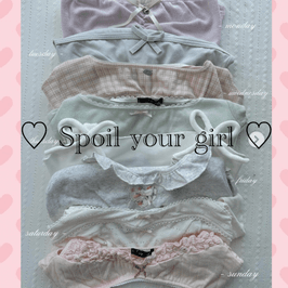 Spoil me with cute lingerie