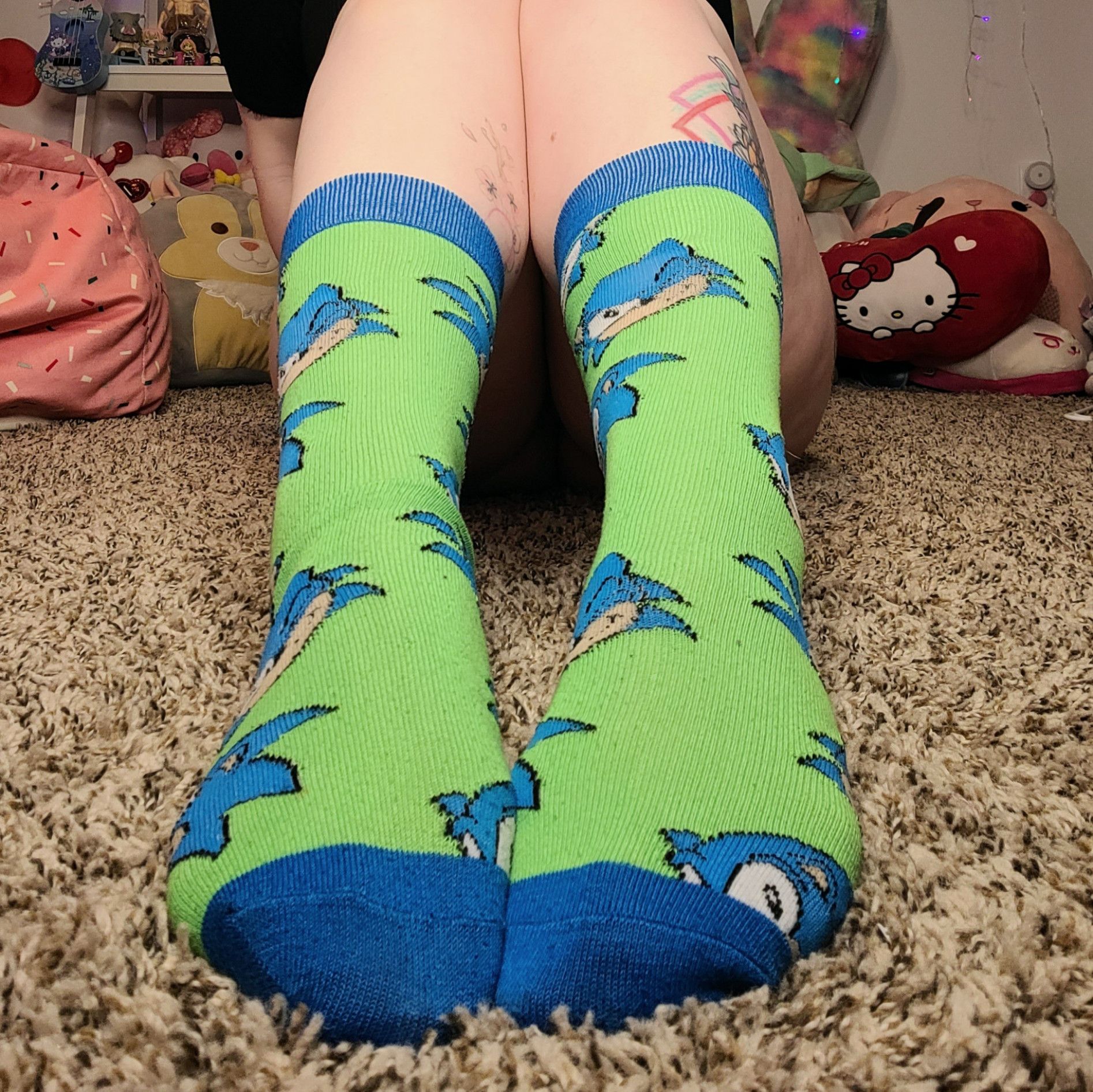Cute used Sonic socks