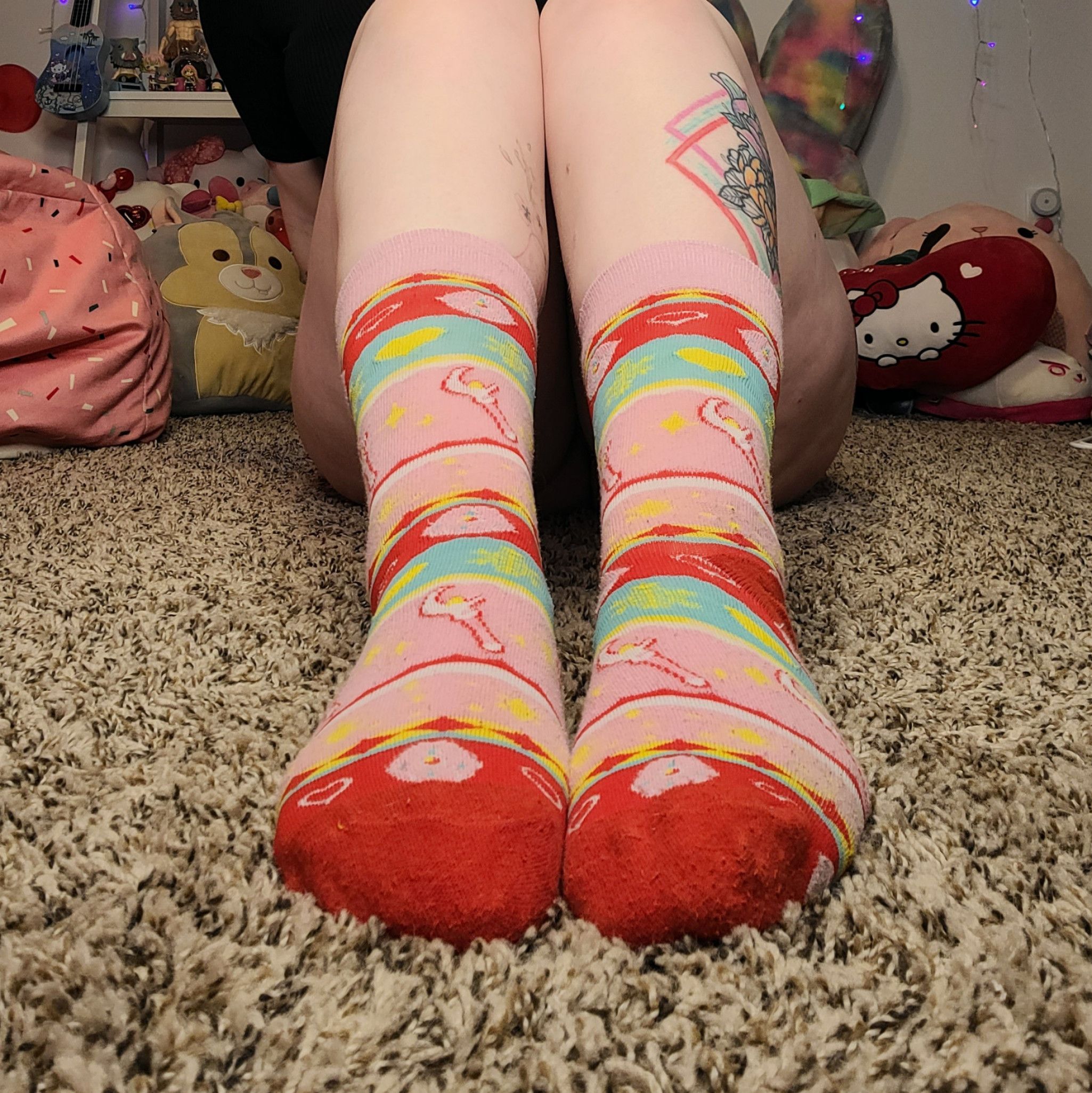 used worn sailor moon magical girl socks