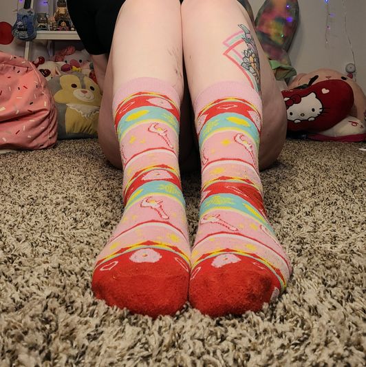 used worn sailor moon magical girl socks