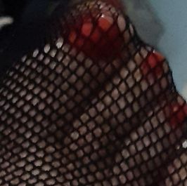 Piede con calzino a rete