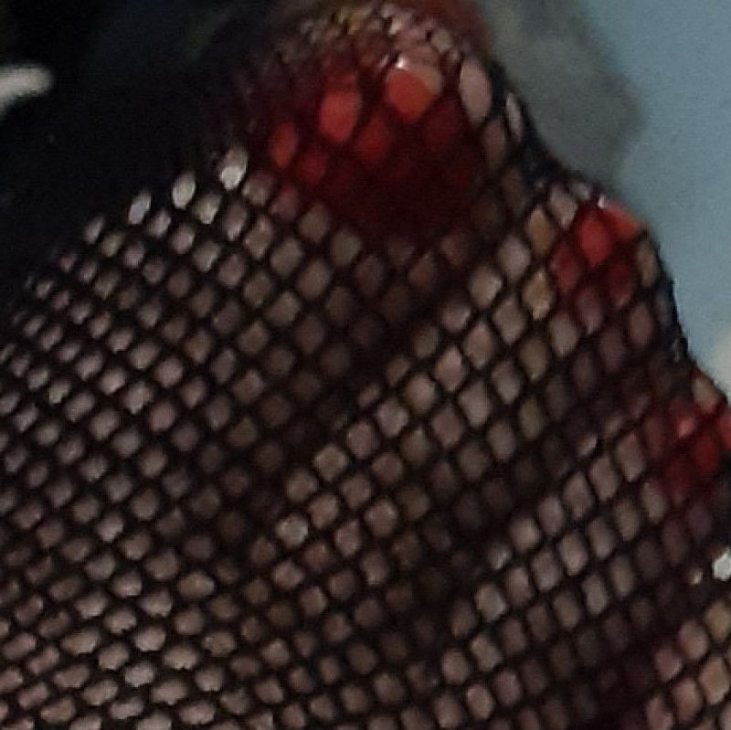 Piede con calzino a rete