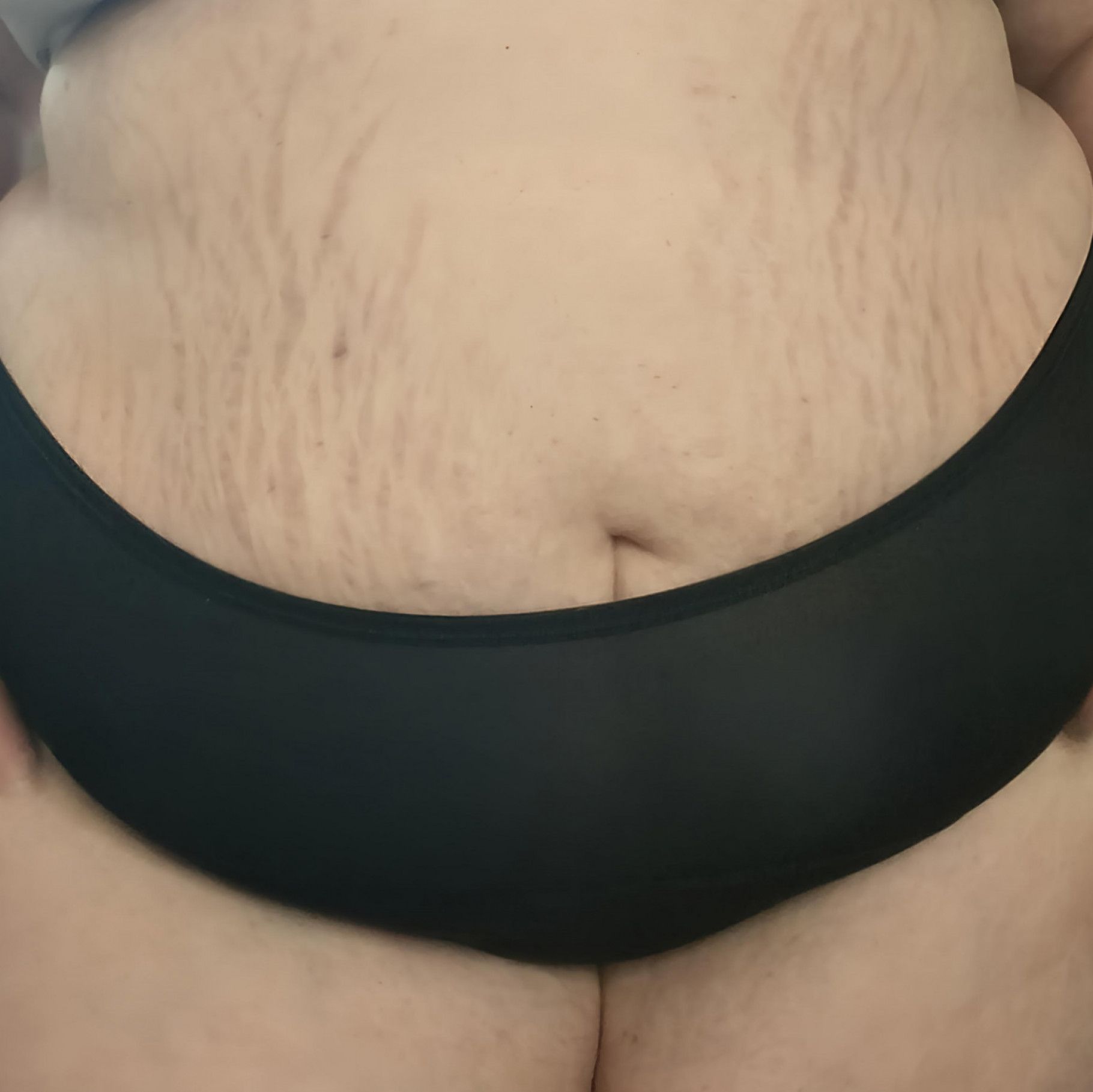 Black Sanitary Style Panties Worn 24H