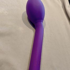 Purple Vibrator  Used Flooded and Dried Cum on the Outsid