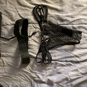Black fishnet outfit