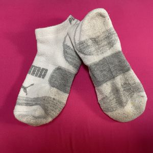 Womens White Puma Socks