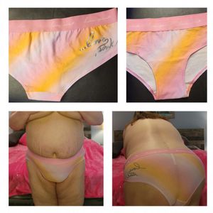 Victorias Secret Pink and Orange Hipster Bikini Panty