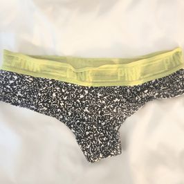 Neon Yellow Band and Black and White Booty Panty