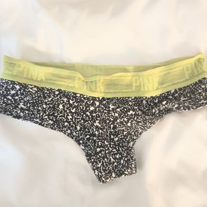 Neon Yellow Band and Black and White Booty Panty