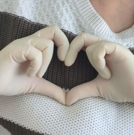 Worn Latex Gloves