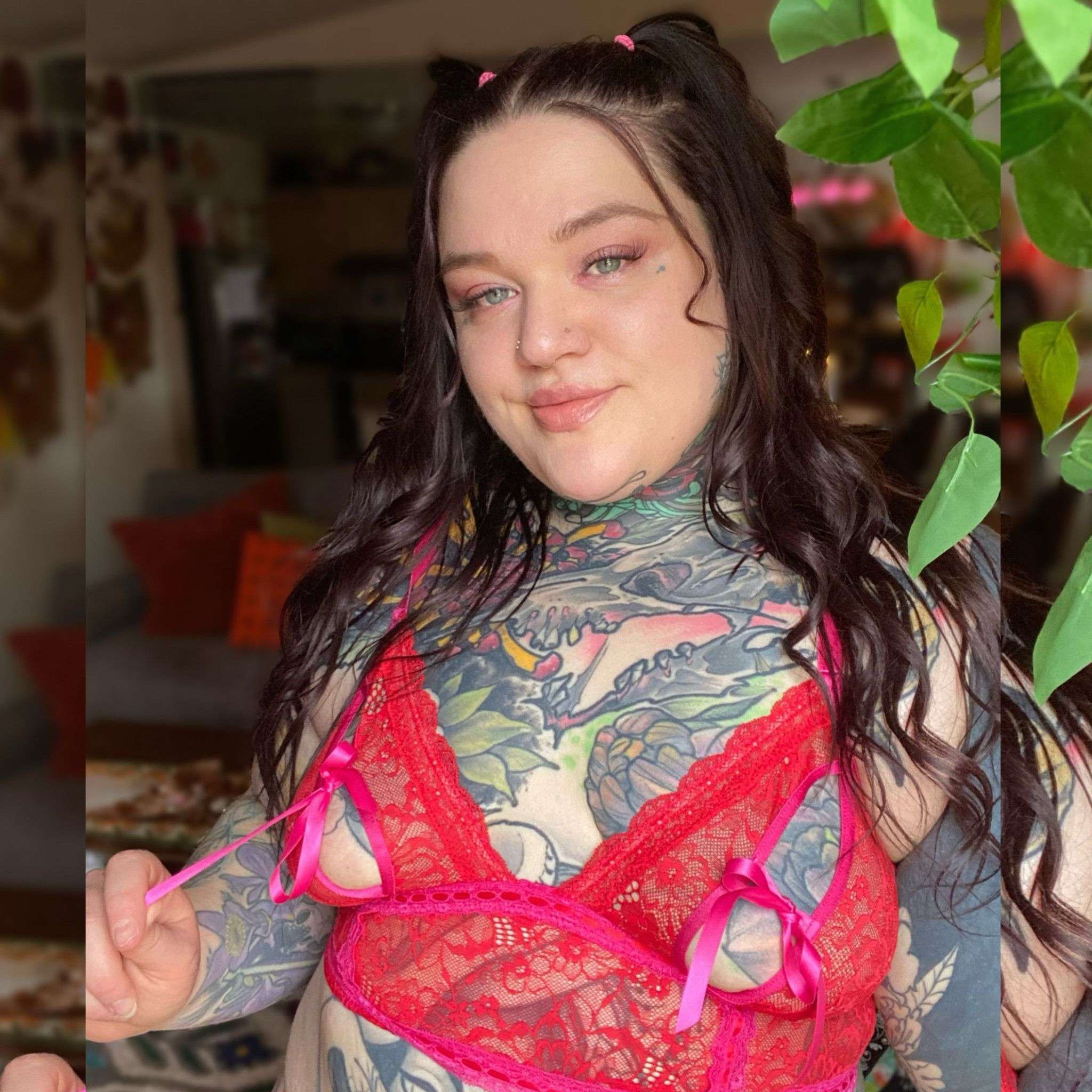 Own my sexy split cups lace bra