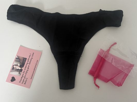 Well worn black thong