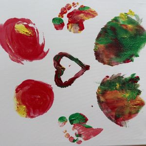 A painting made with the prints of my body