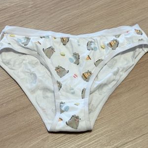 White Panties with Cute Little Kittens  Worn  Soaked in My