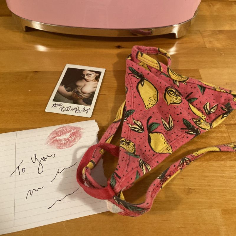 Blue Floral Cotton Thong Care Package