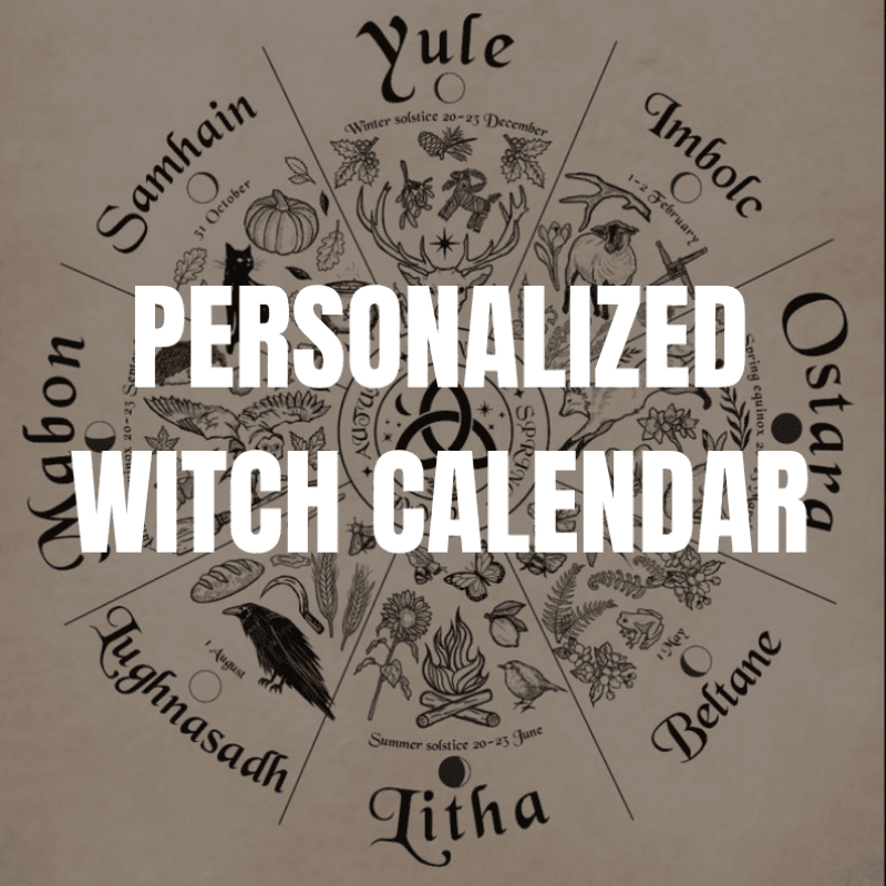 Mystical Occult Wheel of the Year Calendar