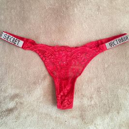 Red lace panties