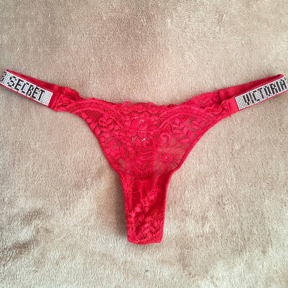 Red lace panties