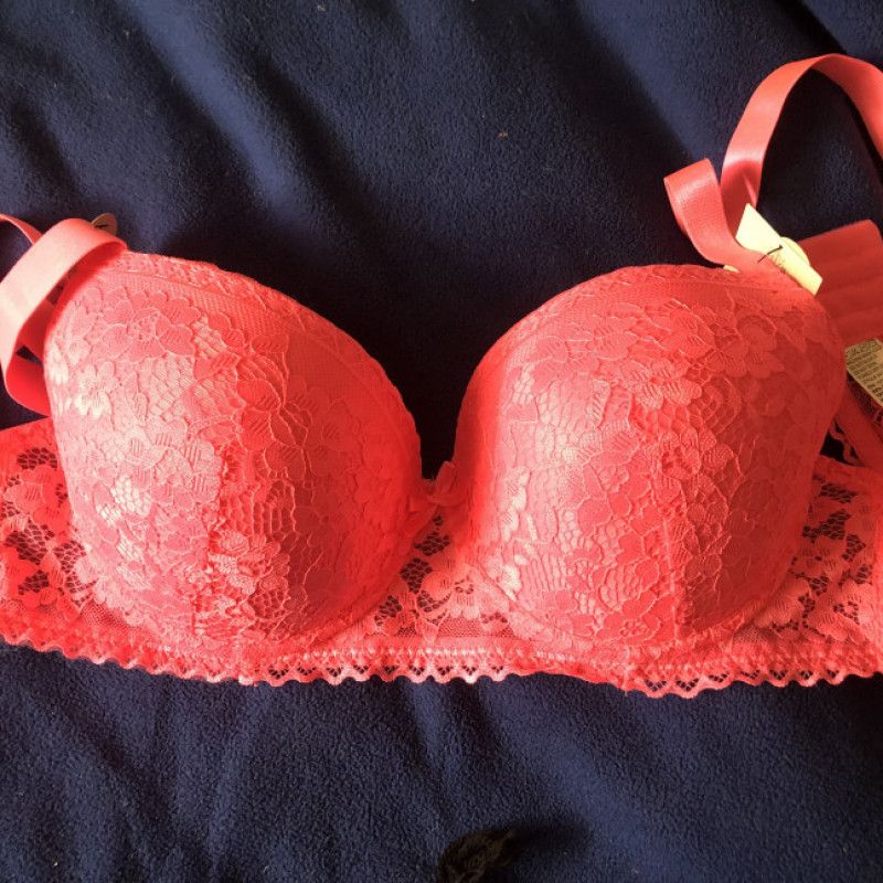 Hot Pink Lace Bra