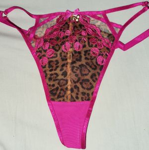 Pink and leopard print thong g string Ann Summers