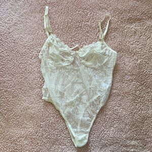 White lace bodysuit lingerie