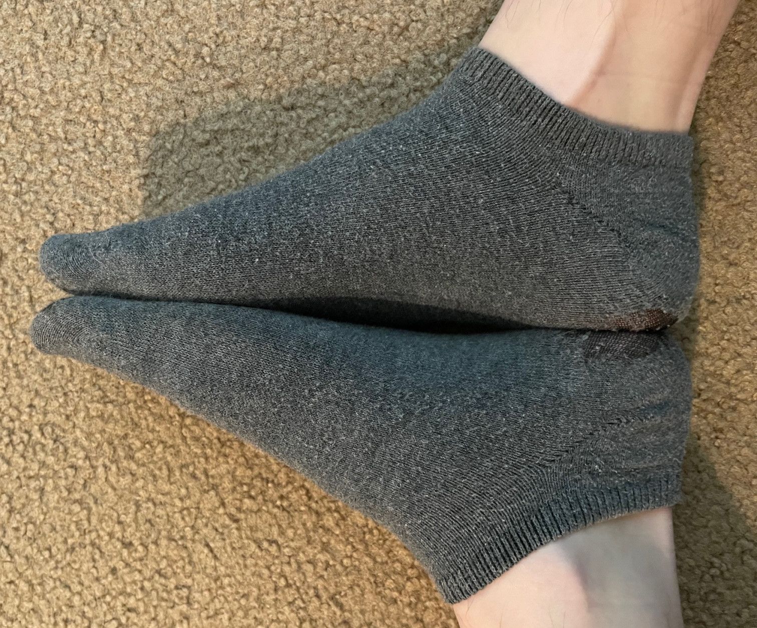Damaged Dark Gray Ankle Socks
