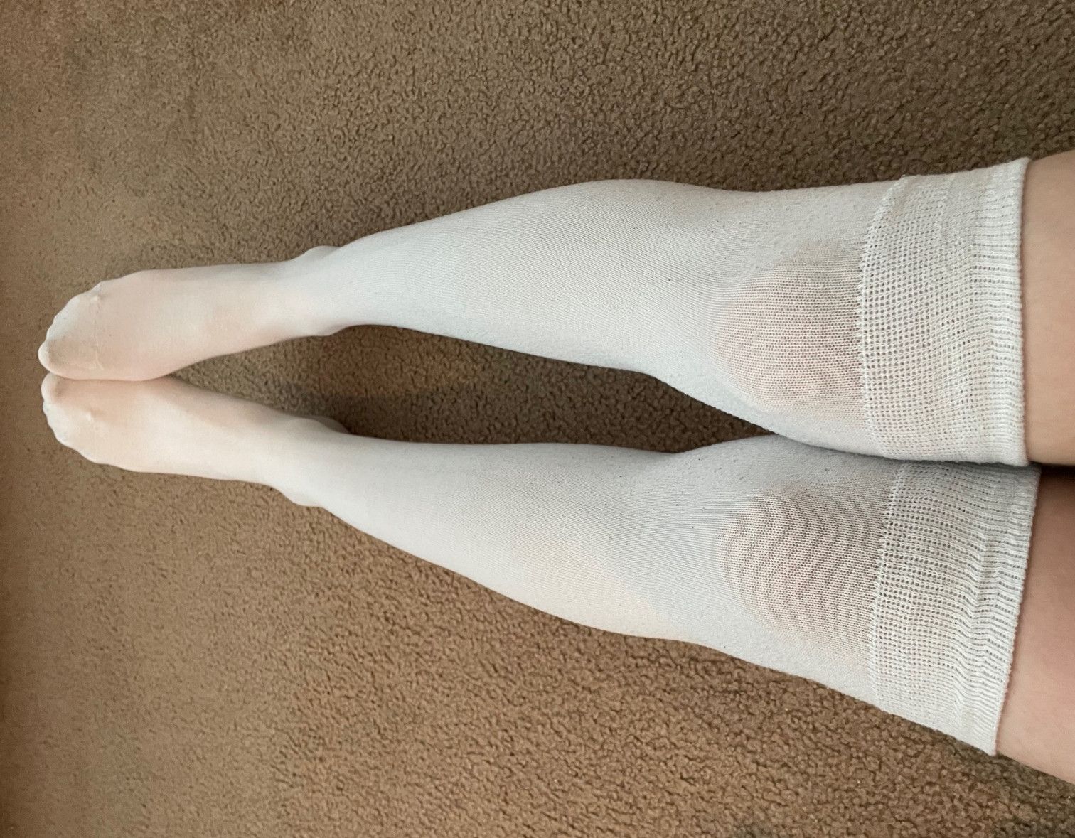 White Thigh High Socks