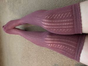 Infamous Pink Lacy Thigh High Socks