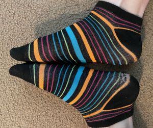 Damaged Multicolored Ankle Socks