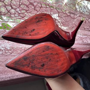 Red dirty shoes