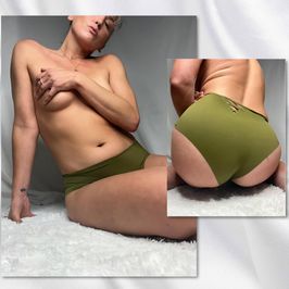 Victorias Secret Green Nylon Cheekie Panties