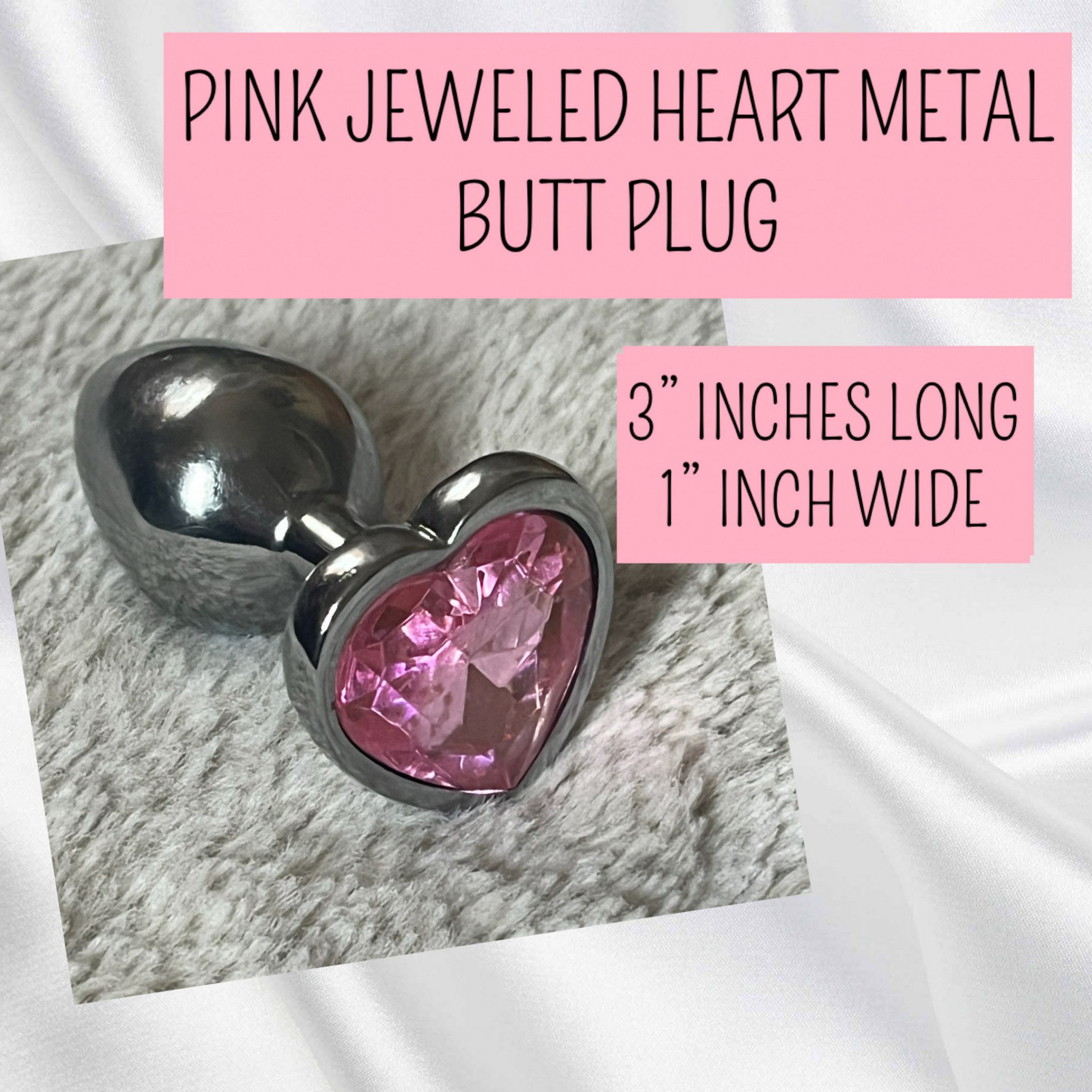 Pink Jeweled Metal Buttplug